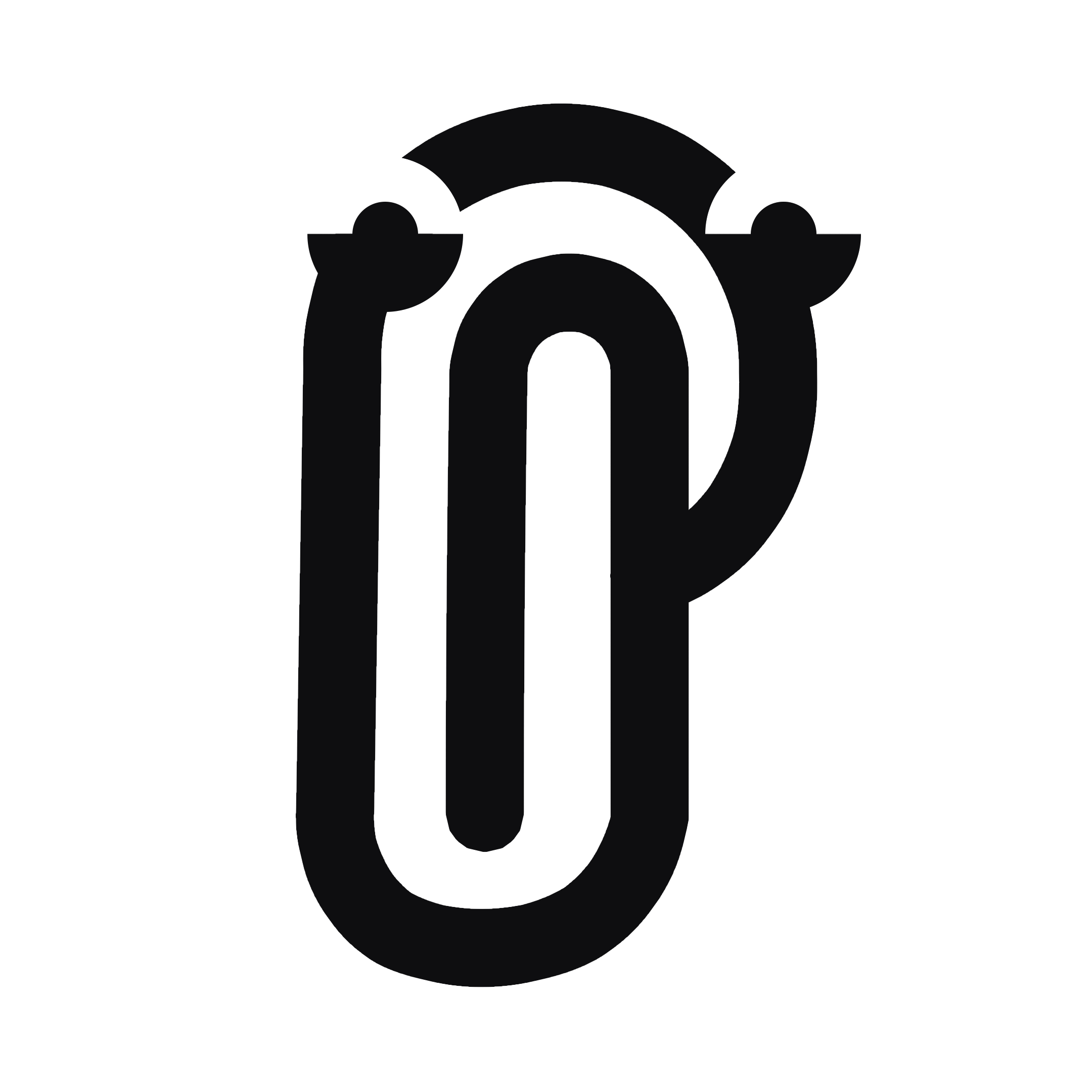 Bildmarke der Clip Awards, das Maskottchen Clippy in Schwarz